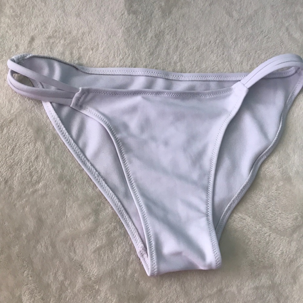 White bikini bottoms